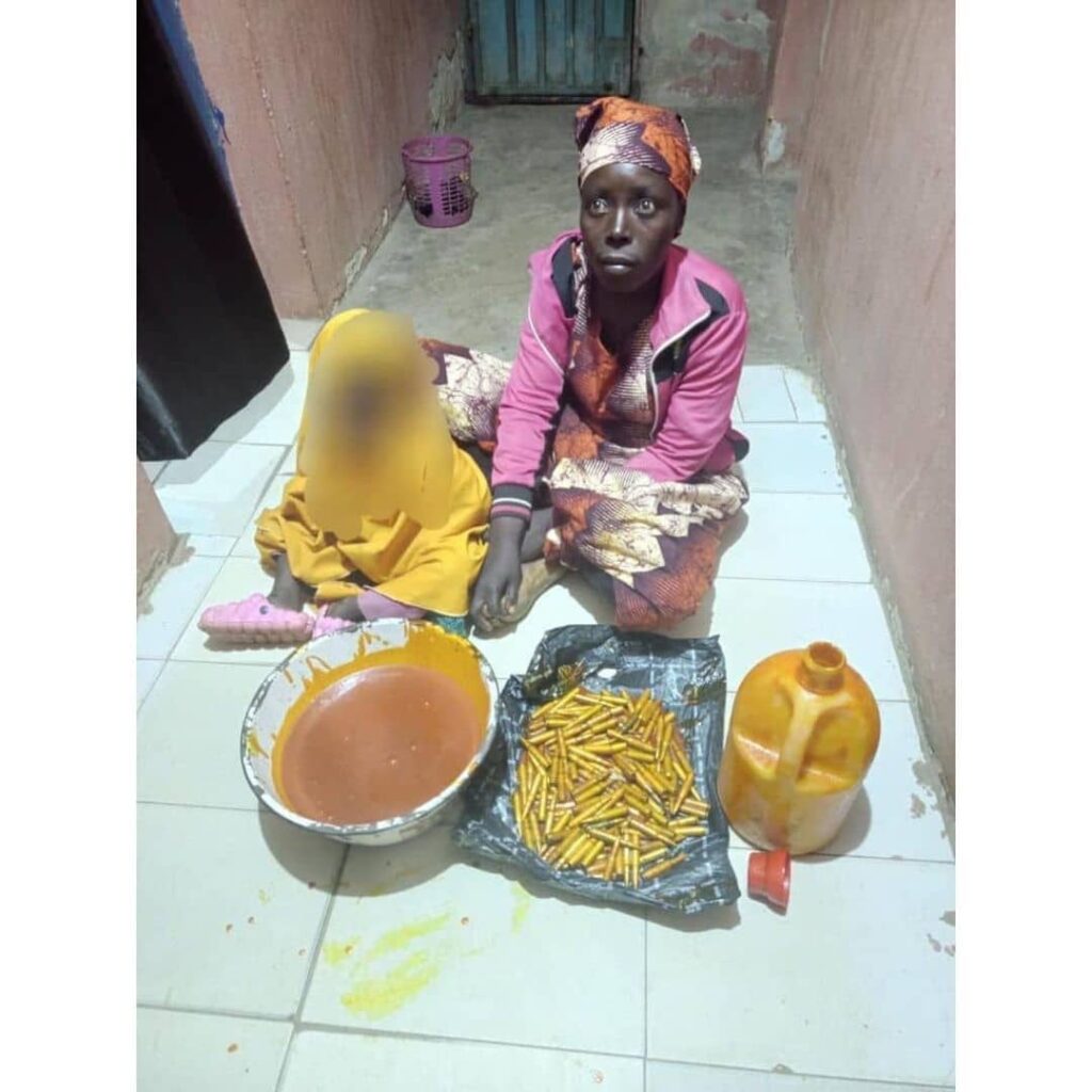 POLICE ARREST WOMAN WITH ANTI-AIRCRAFT AMMUNITION CONCEALED IN Palm Oil In NASARAWA.