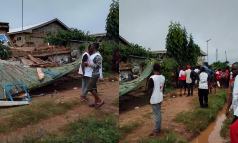 UNIBEN Students Trapped As Storey Building Collapses In Benin