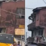 Tension as two-storey building collapses in Lagos (Video)