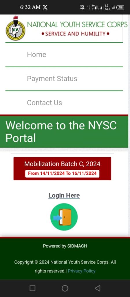 NYSC OPEN PORTAL FOR BATCH C REGISTRATION