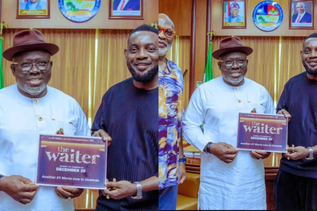 Ayo Makun pays a courtesy visit to the Governor of Delta State to endorse his new project