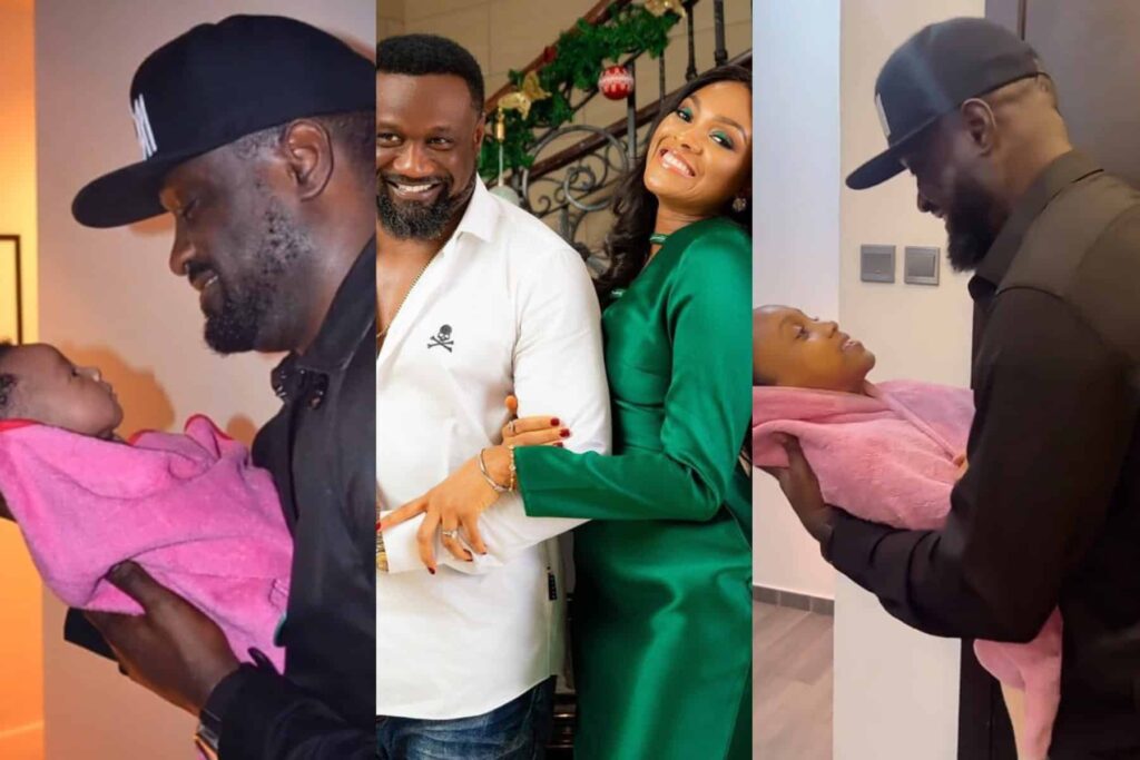 Jude Okoye recreates daughter’s baby photos as he joins wife to celebrate her 10th birthday