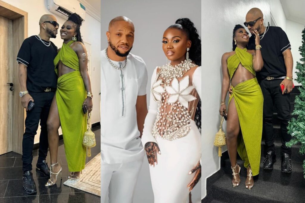“No be ashawo he marry so?” – Netizens slam Charles Okocha’s new wife over her outfit to a recent event