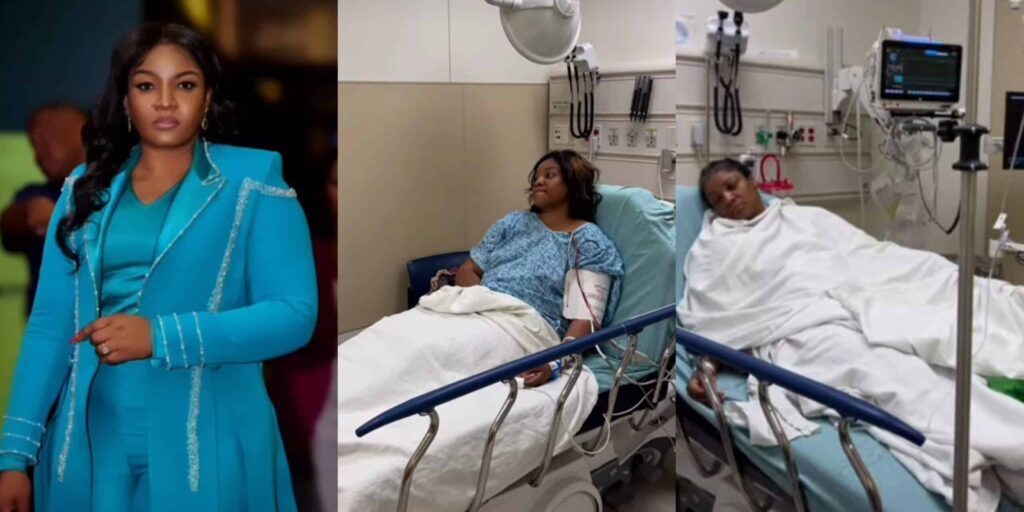 Nigerians pray for Omotola Jalade as she battles unknown illness