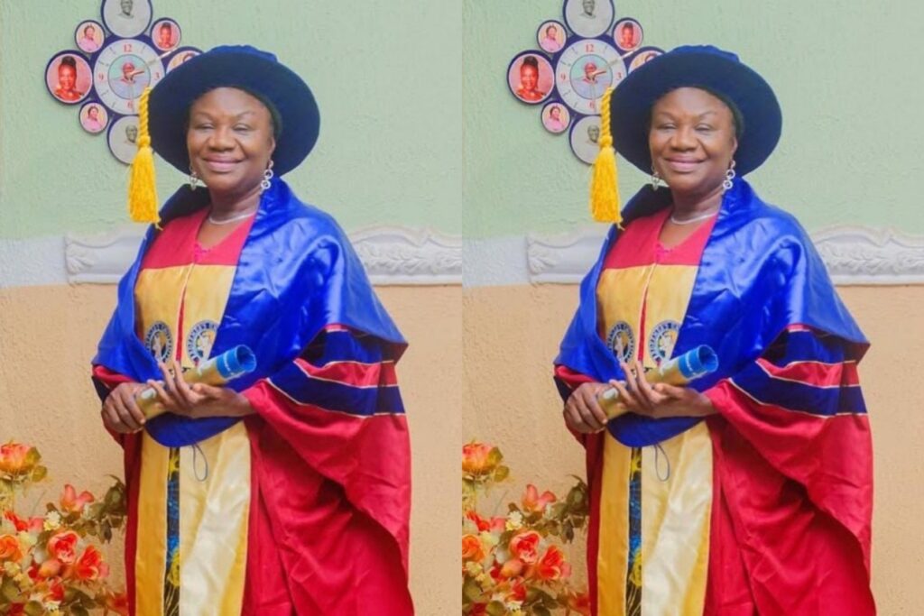 Double celebrations for veteran actress, Joke Muyiwa as she bags a PhD from University of Ibadan and a new promotion