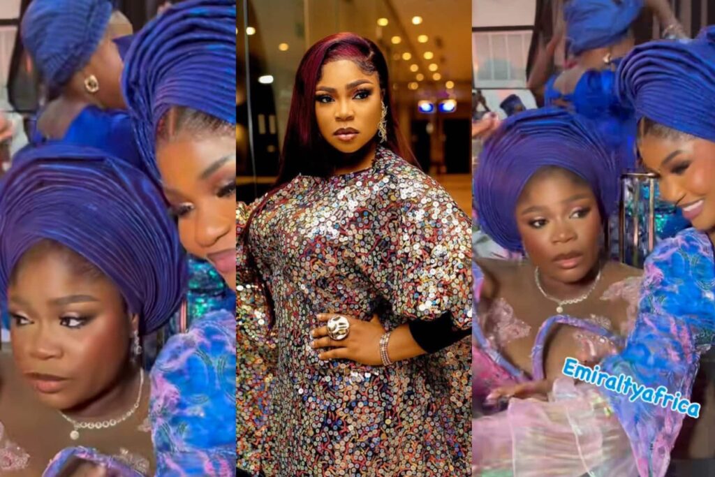 “When she wants to promote a new movie, she will be pretending to be humble” – Eniola Ajao stirs reactions over her dirty look to a fan for trying to take picture with her (Video)