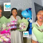 “I feel so honored” – Dayo Amusa shed tears as she receives surprise gifts, weeks after welcoming her first child (Video)