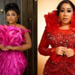 “I am so emotional right now. This is such a surprise” – Mercy Aigbe shed tears as Moyo Lawal gifts her N500k to support her new movie following her burnt property