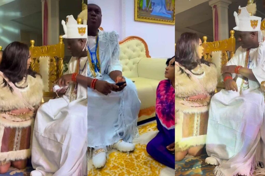 Actress Jayeola Monje pens heartfelt note to the Ooni of Ife as she pays courtesy visit to his palace