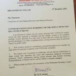 LETTER OF CONVEYANCE IN RESPECT OF THE NEWLY DETECTED XEC COVID-19 SRTAIN-FEDERAL MINISTRY OF HEALTH