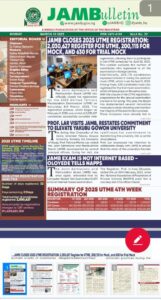 Latest JAMBulletin on Closure  UTME, DE commencement registration and others for 2025